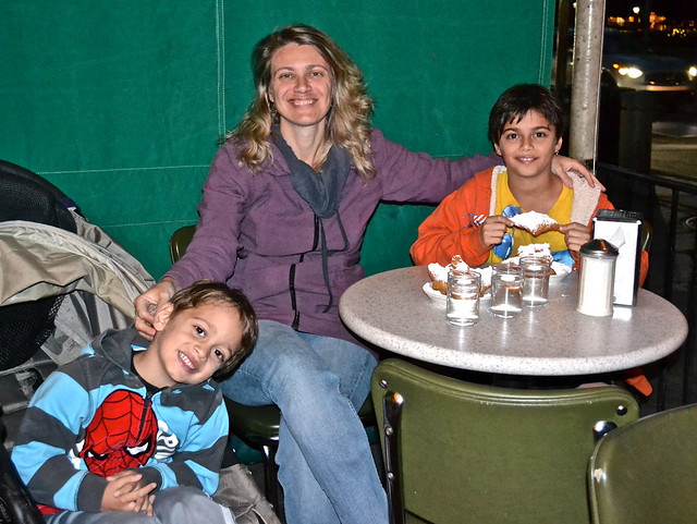 family at cafe du monde new orleans