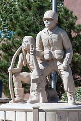 Wariors in battle, Indian Pueblo Cultural Center, Albuquerque, NM