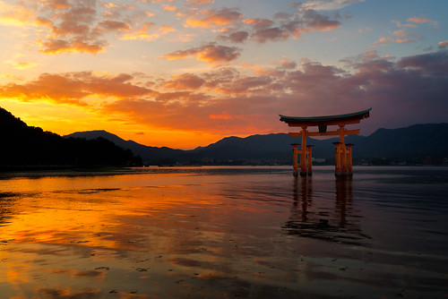 sunset sea seascape beach water japan coast sony miyajima itsukushima a7r sonya7r inarigate sony2470zeissfeossza