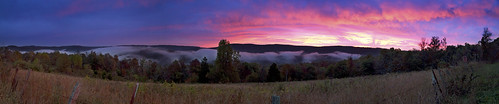 morning autumn sunset mountain color fall leaves fog sunrise fallcolor foggy foliage arkansas ozarks ozarkmountains boxley ponca buffaloriver steelcreek