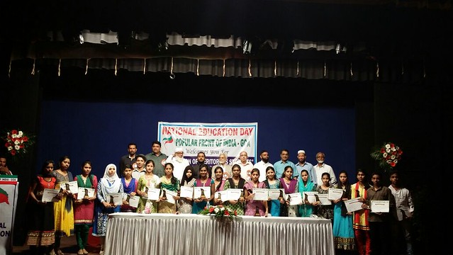 Group Photos of Felicities of 'Meritorious Students' alonwith the Founder member & Chief Guest- Mr. E. Abubakar, Ex-Chief Town Planner of Goa & Guest of Honor- Mr. Murad Ahmed, President of PFI-Goa Mr. Shaikh Abdul Rauf...