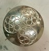 Britannia silver domed lid with fine silver filigree decoration