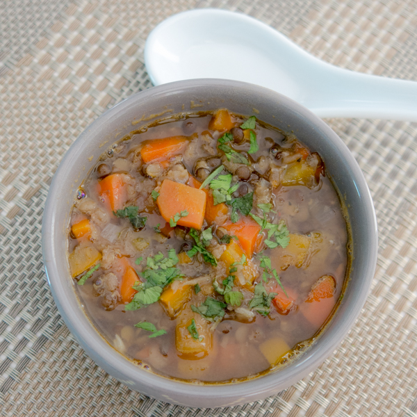 Lentil Soup with Carrots and Coriander