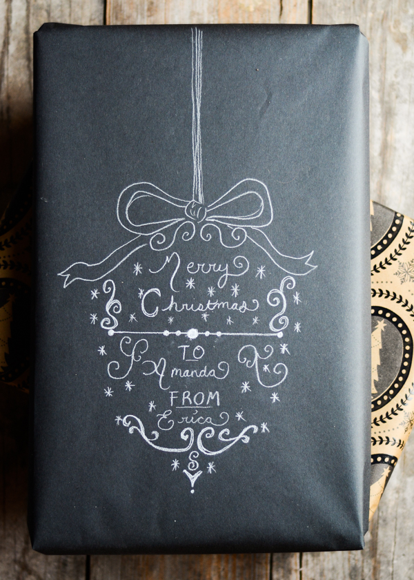 DIY Chalkboard Wrapping Paper
