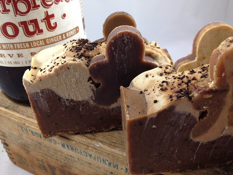 Beer soap made with Hardywood Park Craft Brewery's Gingerbread Stout Beer