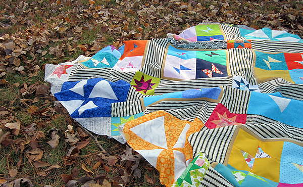 Angled charity quilt