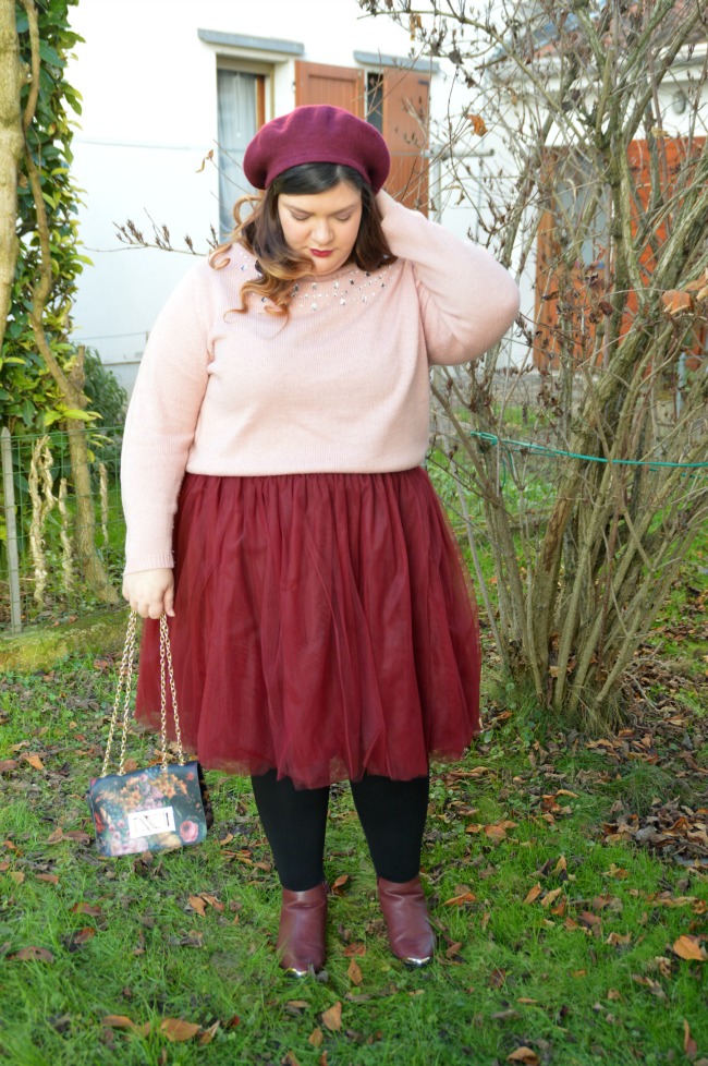 Outfit rosa e borgogna (5)