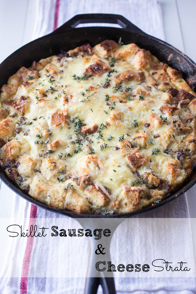 Skillet Sausage and Cheese Strata