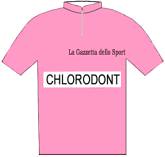 Chlorodont - Giro d'Italia 1957 - La maglia rosa del vincitore Gastone Nencini