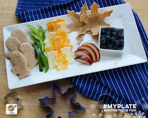 Try using cookie cutters to add a fun, seasonal theme to healthy choices.