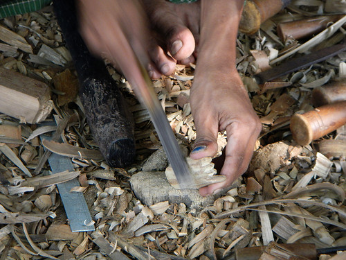 Mandalay Wood Carver at Work