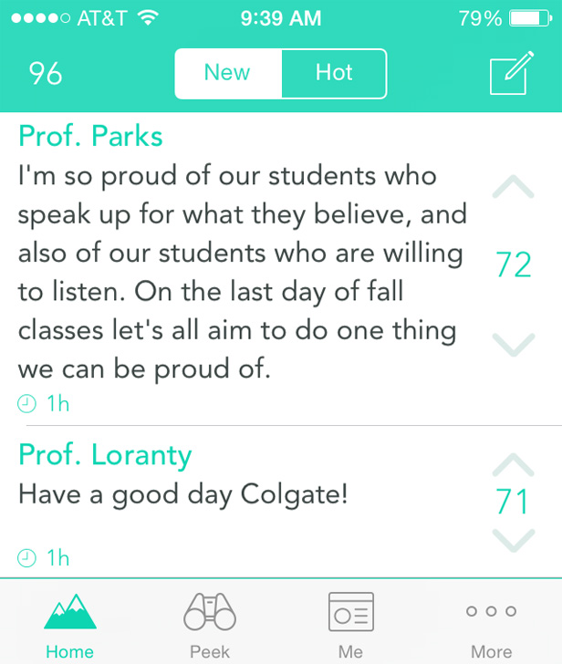 Professors engaging with students on Yik Yak