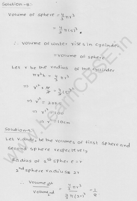 RD Sharma Class 9 solutions Chapter 21 Surface Area and volume of A Sphere Ex 21.1 15