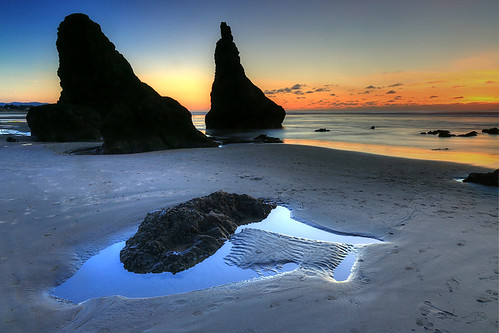 sunset usa beach oregon pacificocean bandon