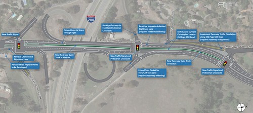Page Mill Expressway design concepts at I-280