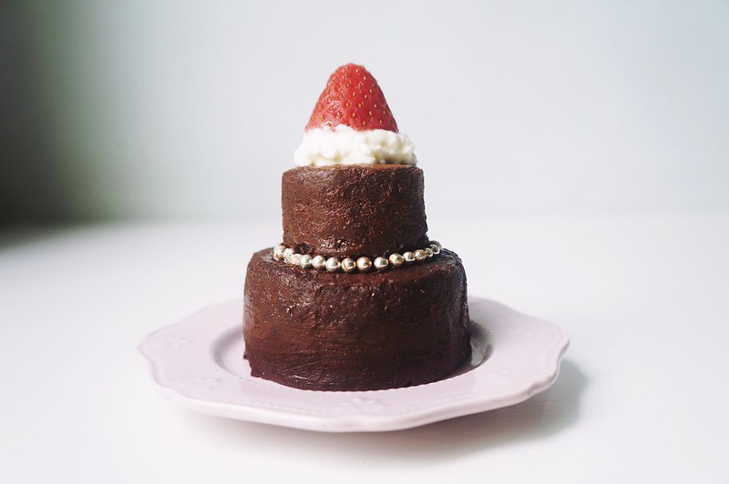 Mini Two-tiered Chocolate Cake