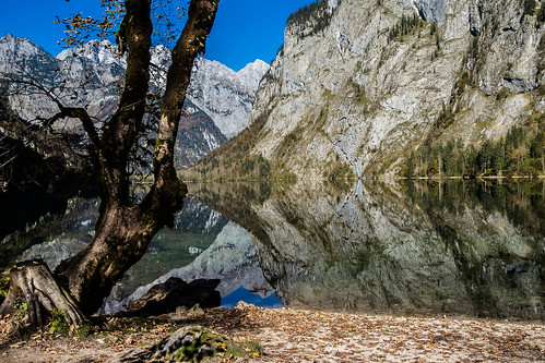 lake mountains reflection heaven herbst himmel berge blau spiegelung landschaften obersee