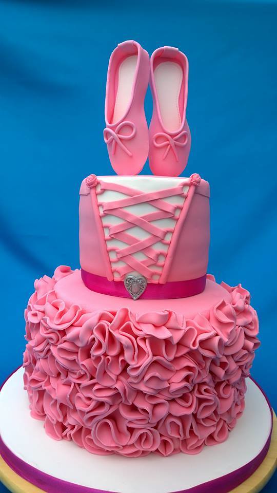 Ballerina-Ballet Shoe Cake by Shushma Leidig of SK Cakes