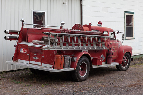 old chevrolet vintage michigan firetruck hubbell keweenaw hubbellmichigan