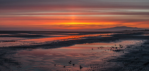 uk sunset sea beach scotland dusk shore dg solway criffel firth dumfriesgalloway dumfriesshire powfoot