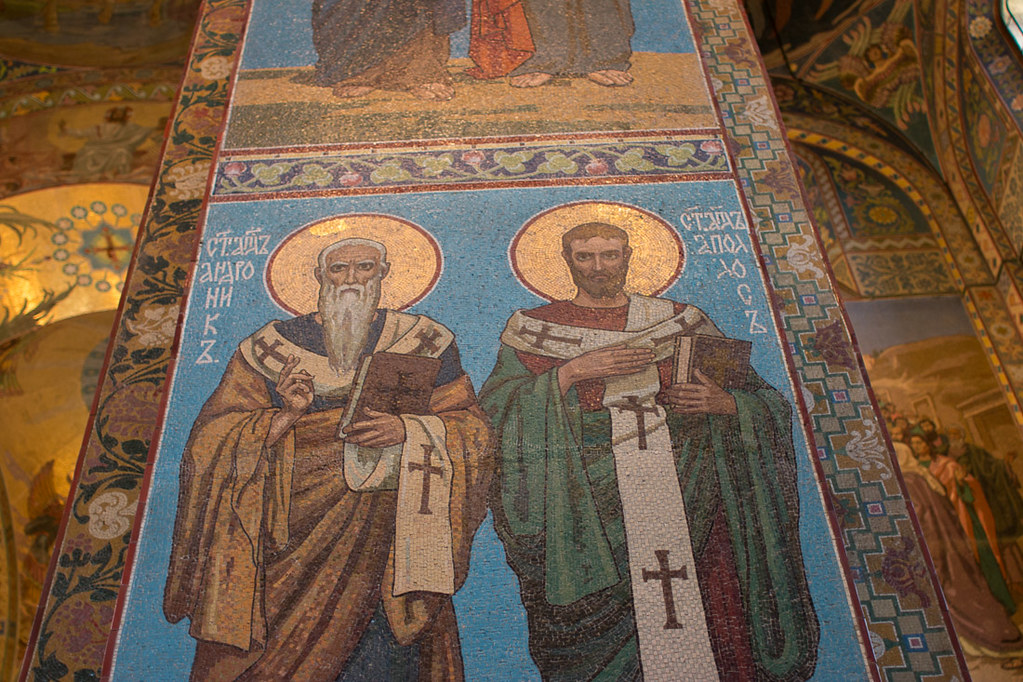 Mosaic walls inside Church of Our Savior on Spilled Blood