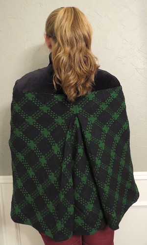 Green Plaid Cape - After