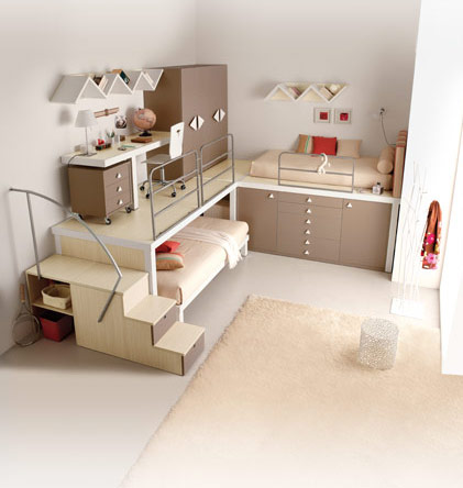 10 phòng ngủ với nội thất đôi kết hợp cho 2 đứa trẻ