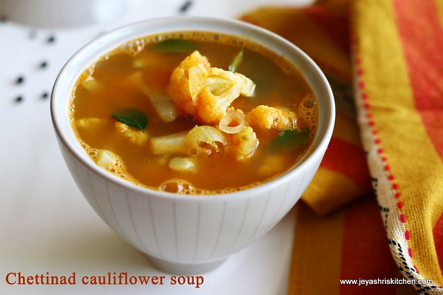 Chettinad- cauliflower -soup