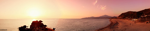 sunset italy panorama seaside italia tramonto mare cilento ascea