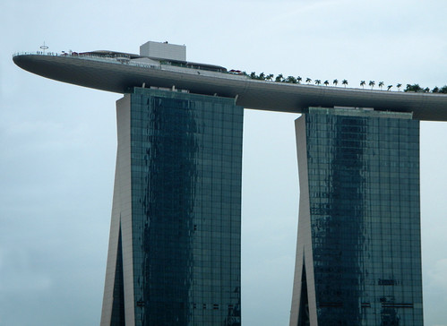 A high-rise boat, an interesting architectural feature on the Singapore skyline