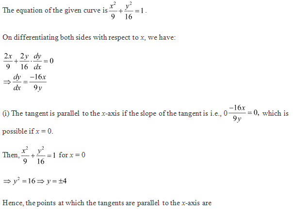 Free Online RD Sharma Class 12 Solutions Chapter 16 Tangents and Normals Ex 16.1 Q19