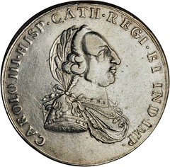 Lot 1044. COLOMBIA. Santa Fe de Bogota. Silver Proclamation Medal, 1760 obverse