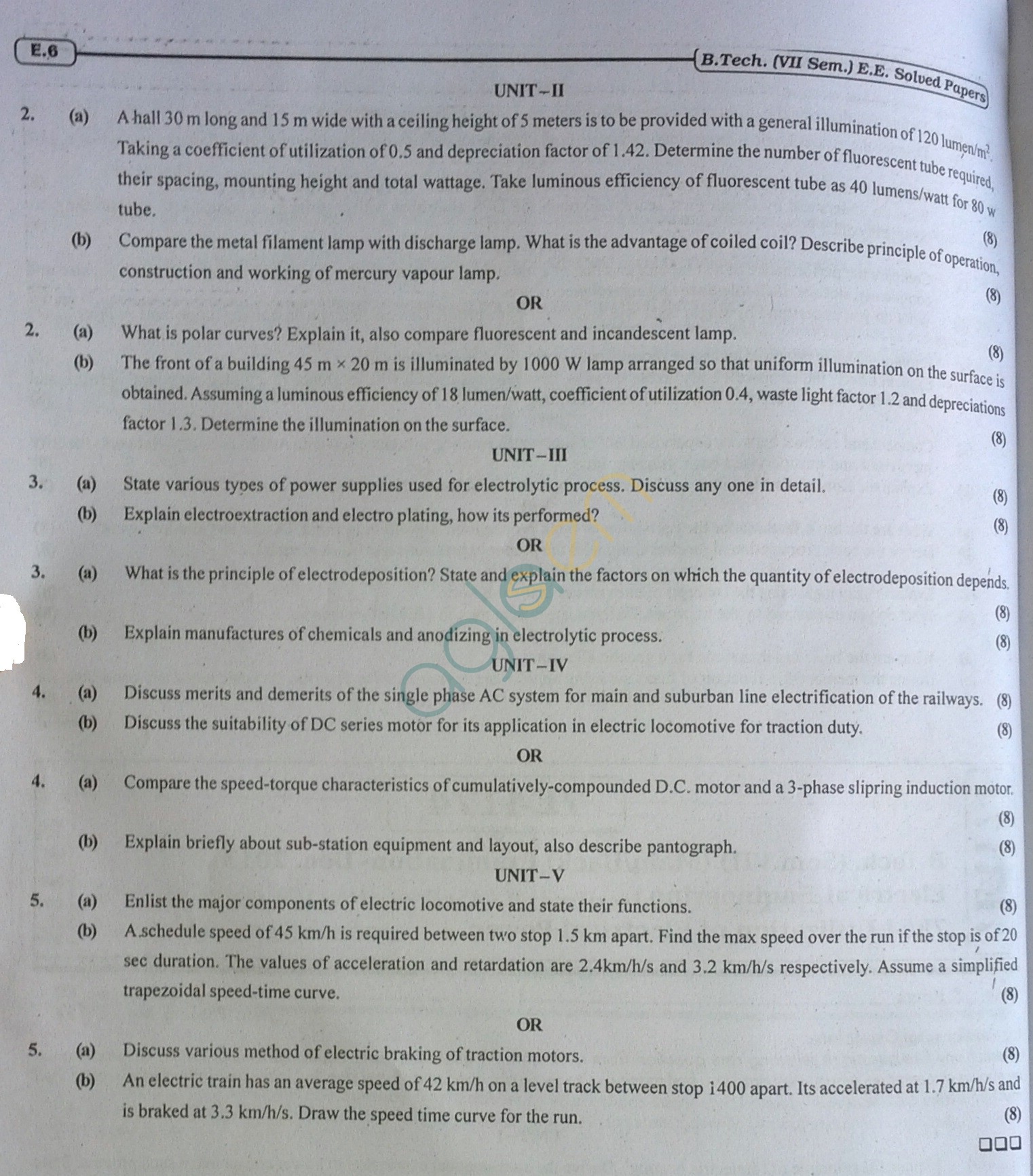 RTU: Question Papers 2013 - 7 Semester - EE - 7E4174
