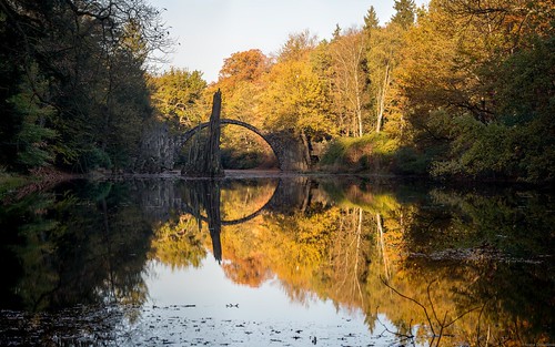 germany kromlau kromlauerpark rakotzbrücke
