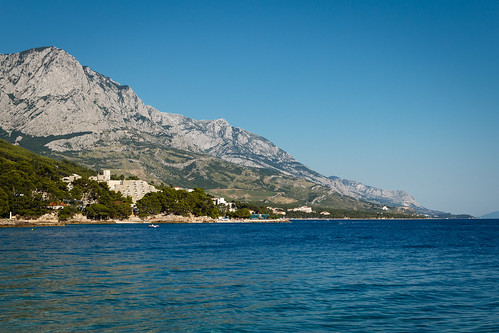 sea summer vacation holiday mountains horizontal coast view shore adriatic