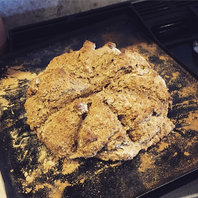It's been a long time since I made bread - this is a rye soda bread using a Heidi Swanson recipe. #baking