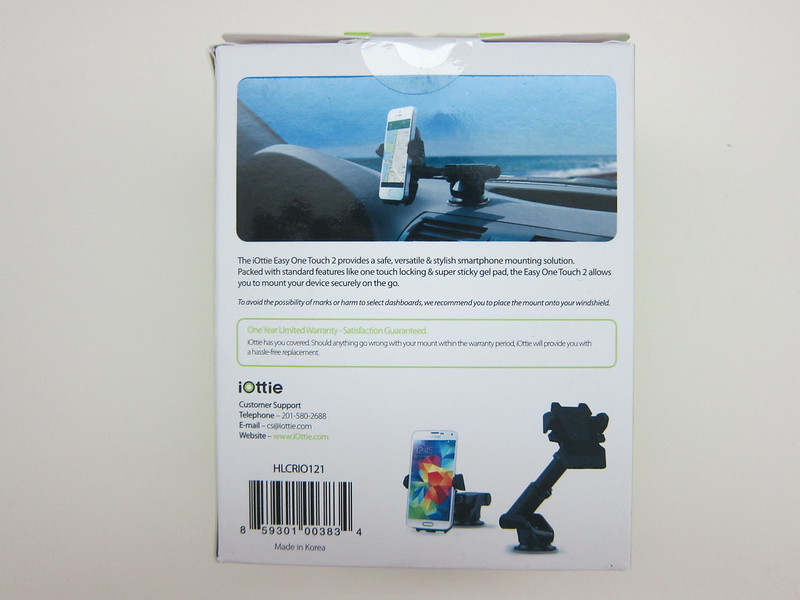 iOttie Easy One Touch 2 Car Mount Holder - Box Back