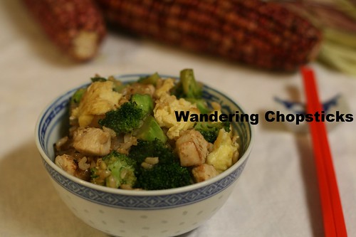 Healthier Brown Fried Rice with Broccoli and Chicken 12