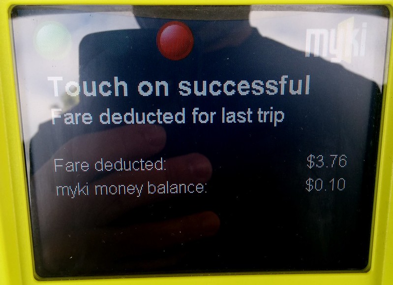 Myki default fare on trains is now $3.76