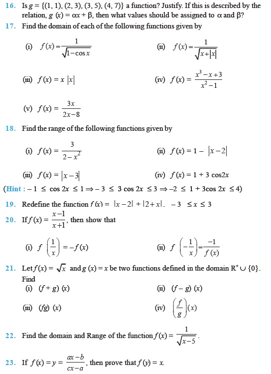 Functions And Relations Worksheet