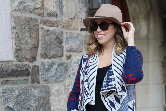 Aztec Sweater & Camel Hat | Completely Covered | #LivingAfterMidnite