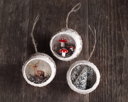 Trio of Diorama Ornaments - Smile Mercantile Giveaway