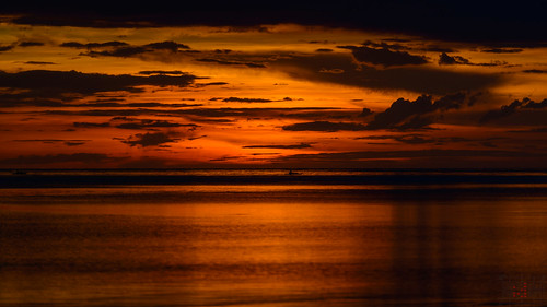 ocean sunset red orange phl philippinen negrosoccidental sipalay