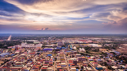 city sky cloud landscape town cambodia aerial kh drone phantom4 dji banteaymeanchey krongpoipet