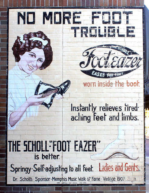 The Scholl Foot Eazer mural - Beale St., Memphis