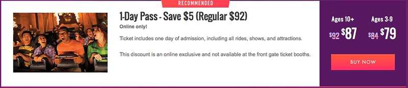 Universal Increases Ticket Prices