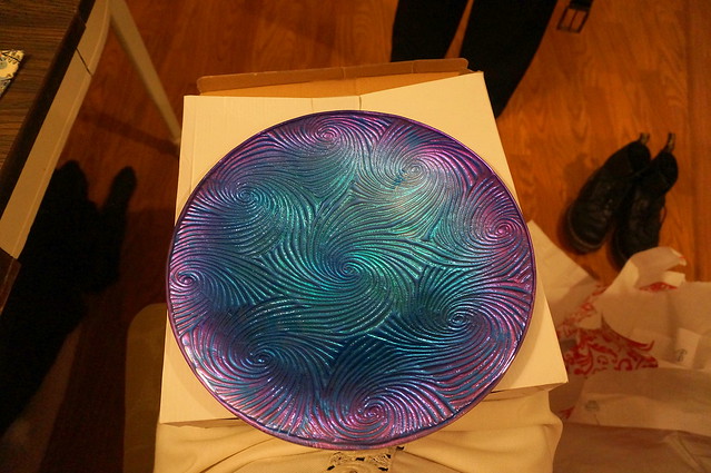 gorgeous blue and purple dish