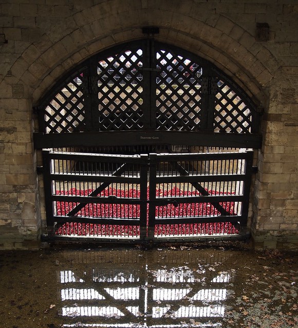 Tower of London, Blood Swept Lands and Seas of Red, London, Traitor's Gate, travel, England, ceramic, poppies, moat