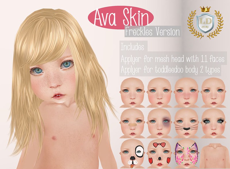 Ava Skin Freckles Mesh Head