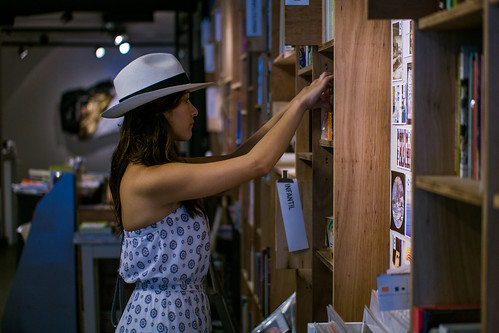 Deya at a book store Buenos Aires